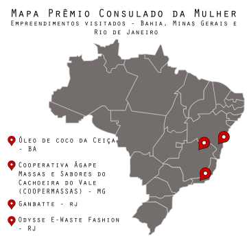 Segunda fase do Prêmio Consulado da Mulher – 5ª Parada: Rio de Janeiro, Minas Gerais, Sul da Bahia