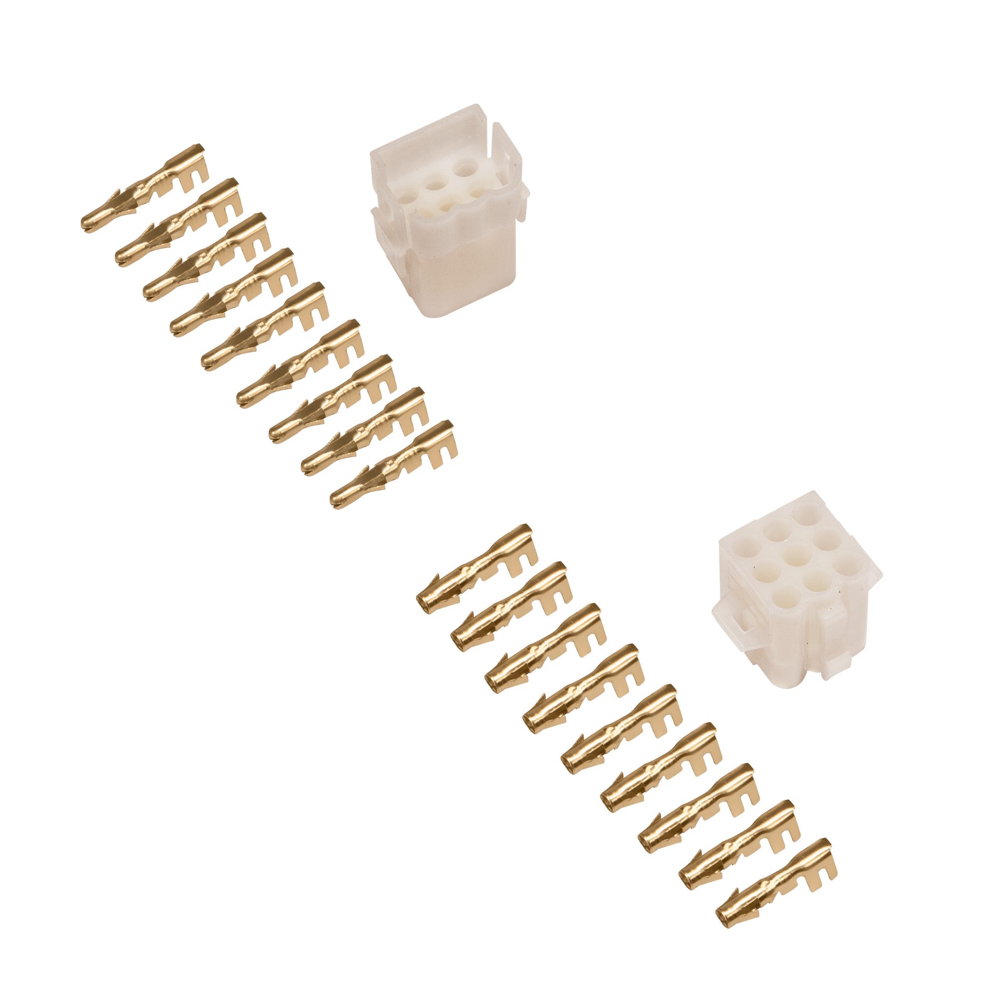 Conector 9 Vias Com Terminais. Terminais de latão. Faz a ligação em grandes sistemas de som.